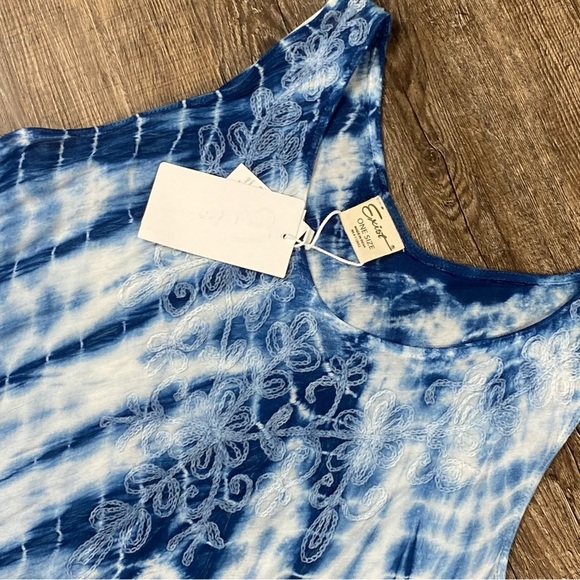 Exist Gauze Dress Free Size Tie Dye Boho Hippie Sundress Beach Cover Up Rayon - Picture 3 of 8